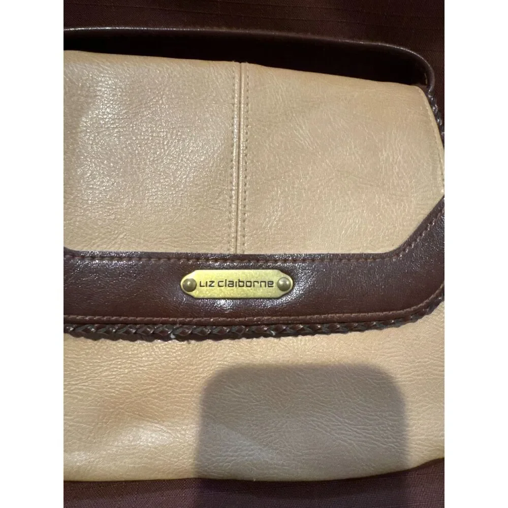Vintage Liz Claiborne Brown and Tan Crossbody Purse